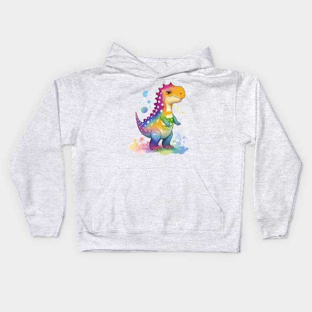 Dinosaur - Colorful Animals Kids Hoodie by MIST3R